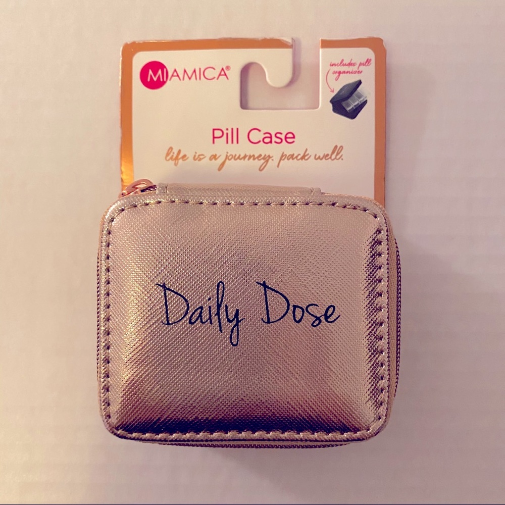 Miamica Rose Gold Daily Dose Pill Case